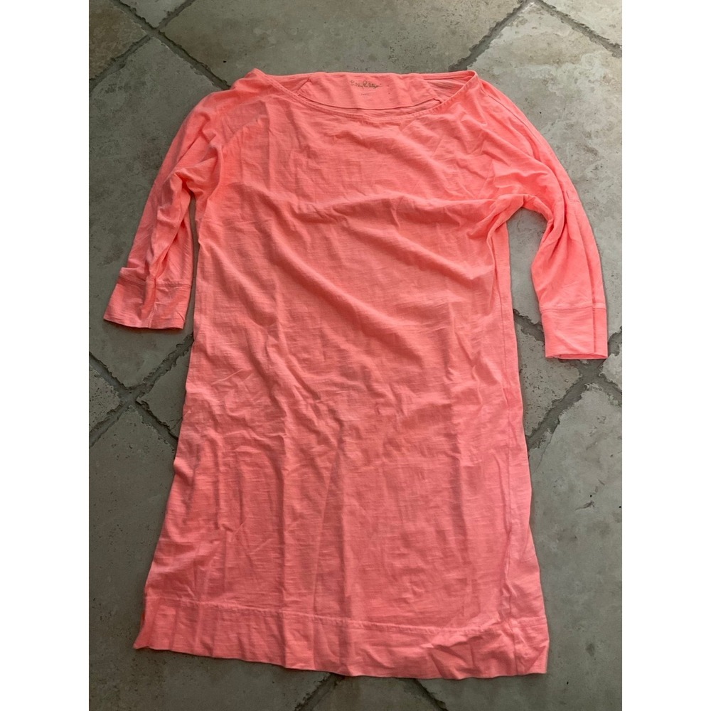 Lilly‎ Pulitzer Orange Pima Cotton T-shirt Dress - women's Small